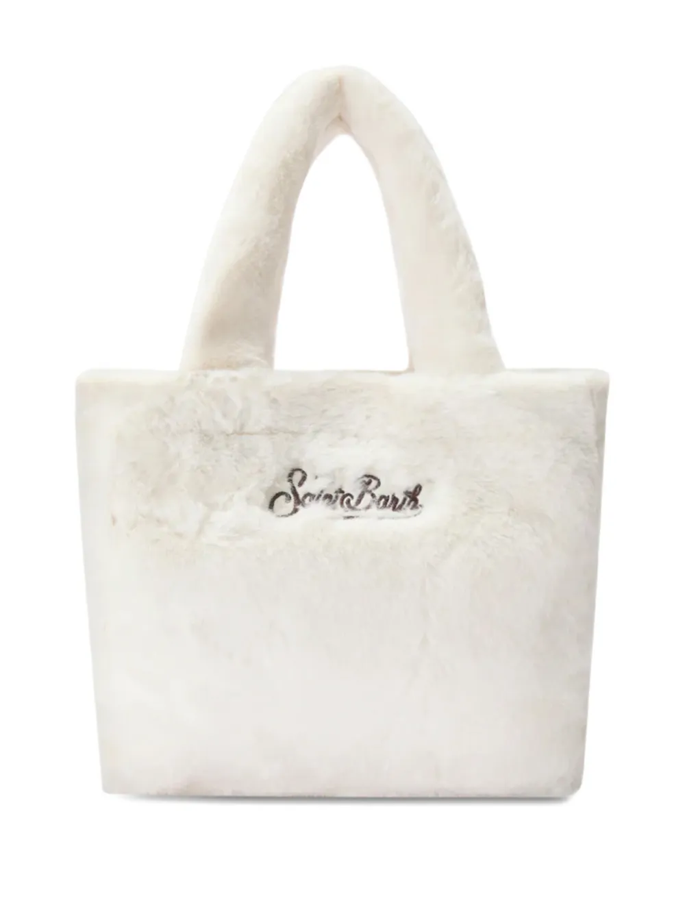 Mc2 Saint Barth Faux Fur Handle Tote Bag In White