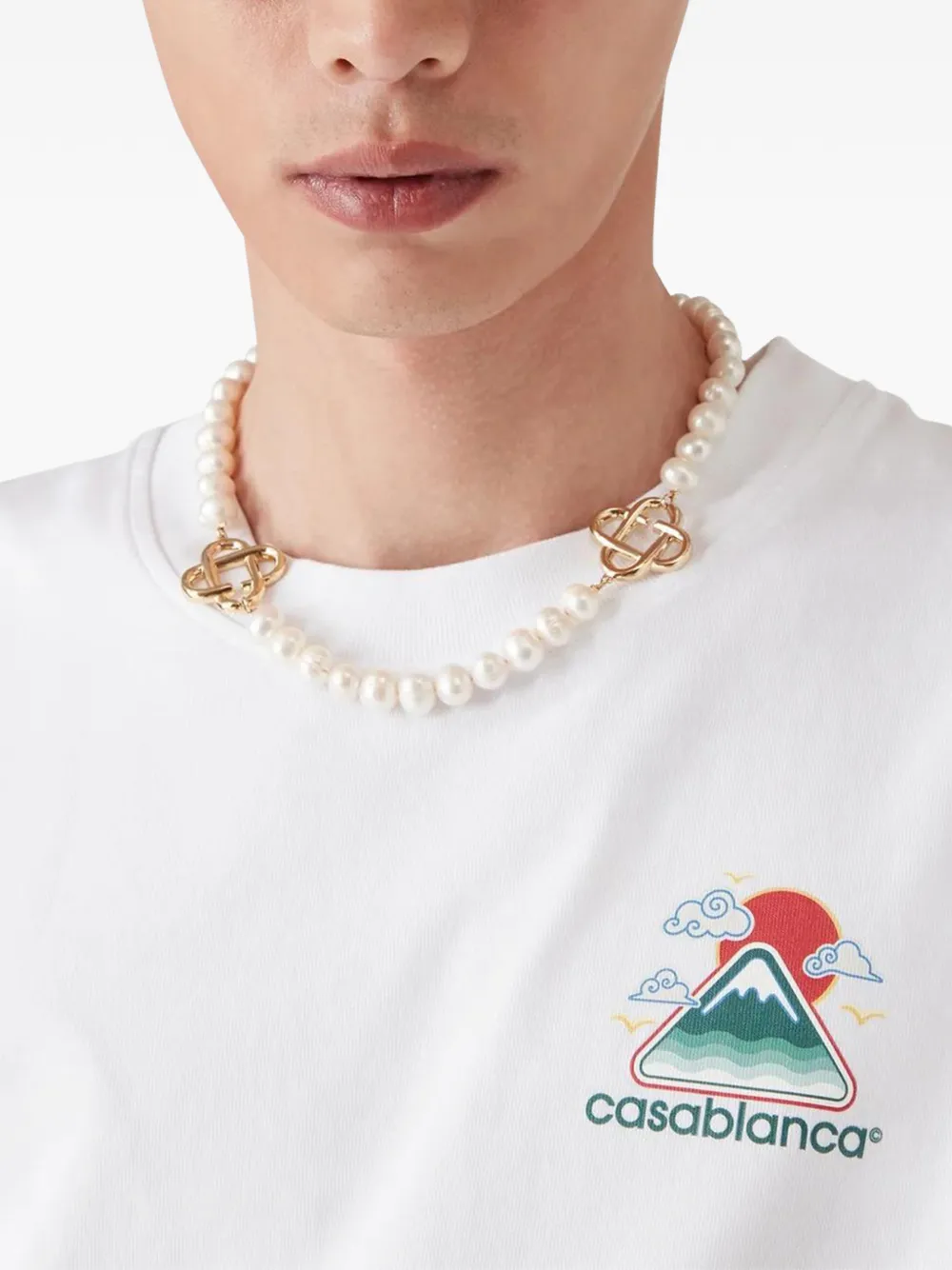 Casablanca graphic-print T-shirt Wit