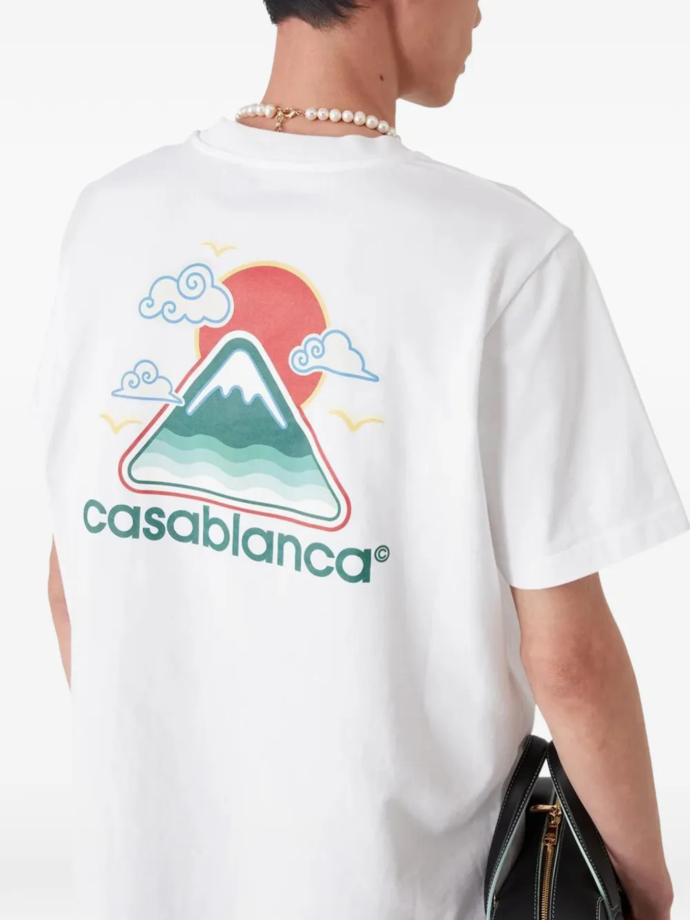 Casablanca graphic-print T-shirt Wit