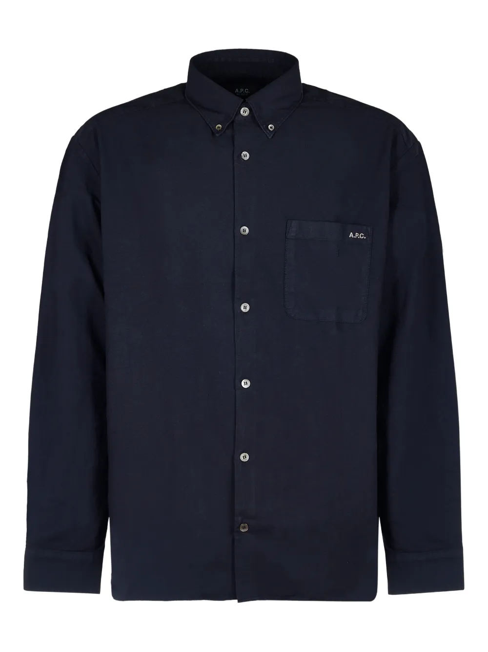 Apc Chest-pocket Shirt In Blue