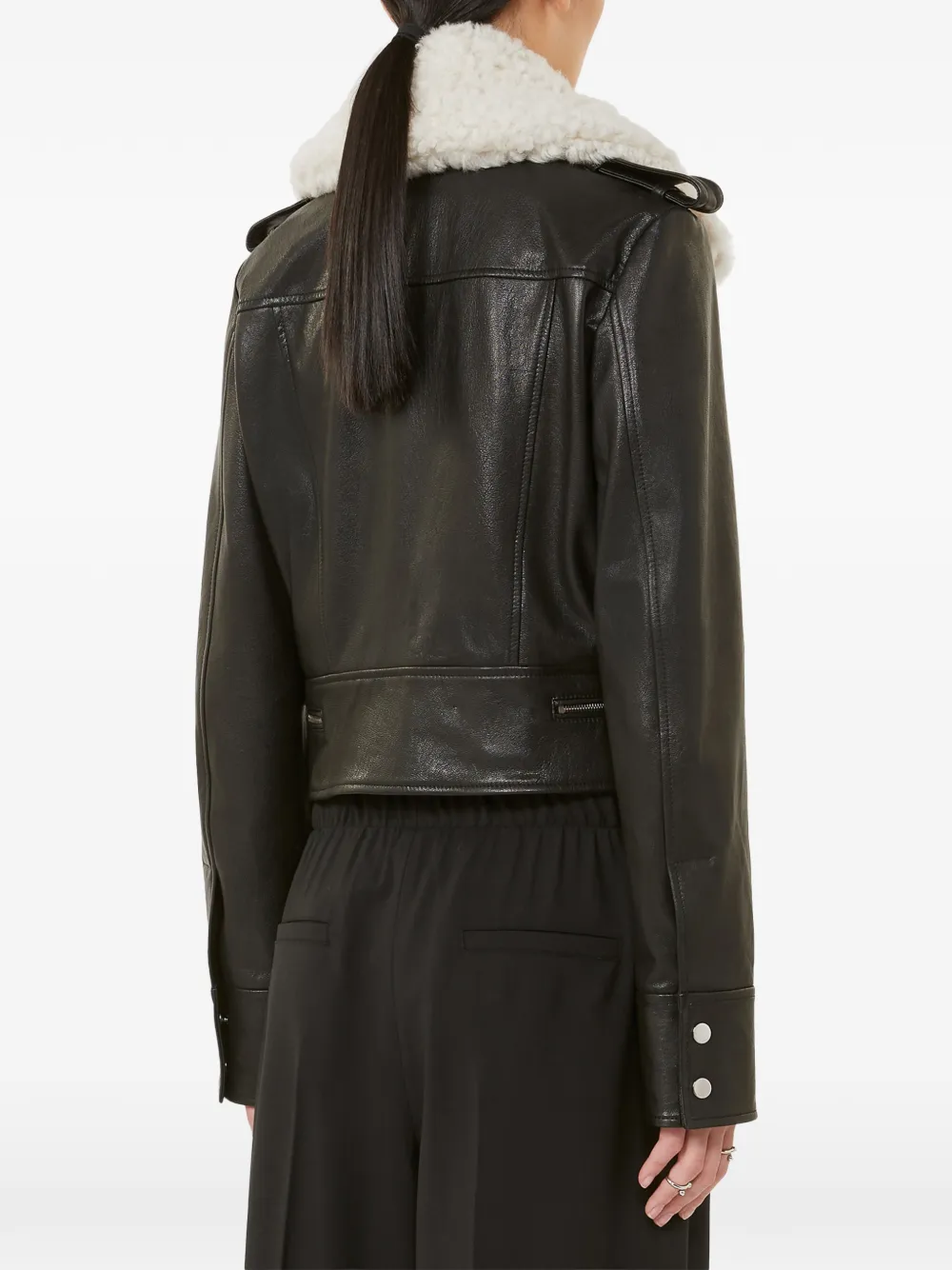Max Mara shearling collar zip jacket | Biker Jackets | Image 2