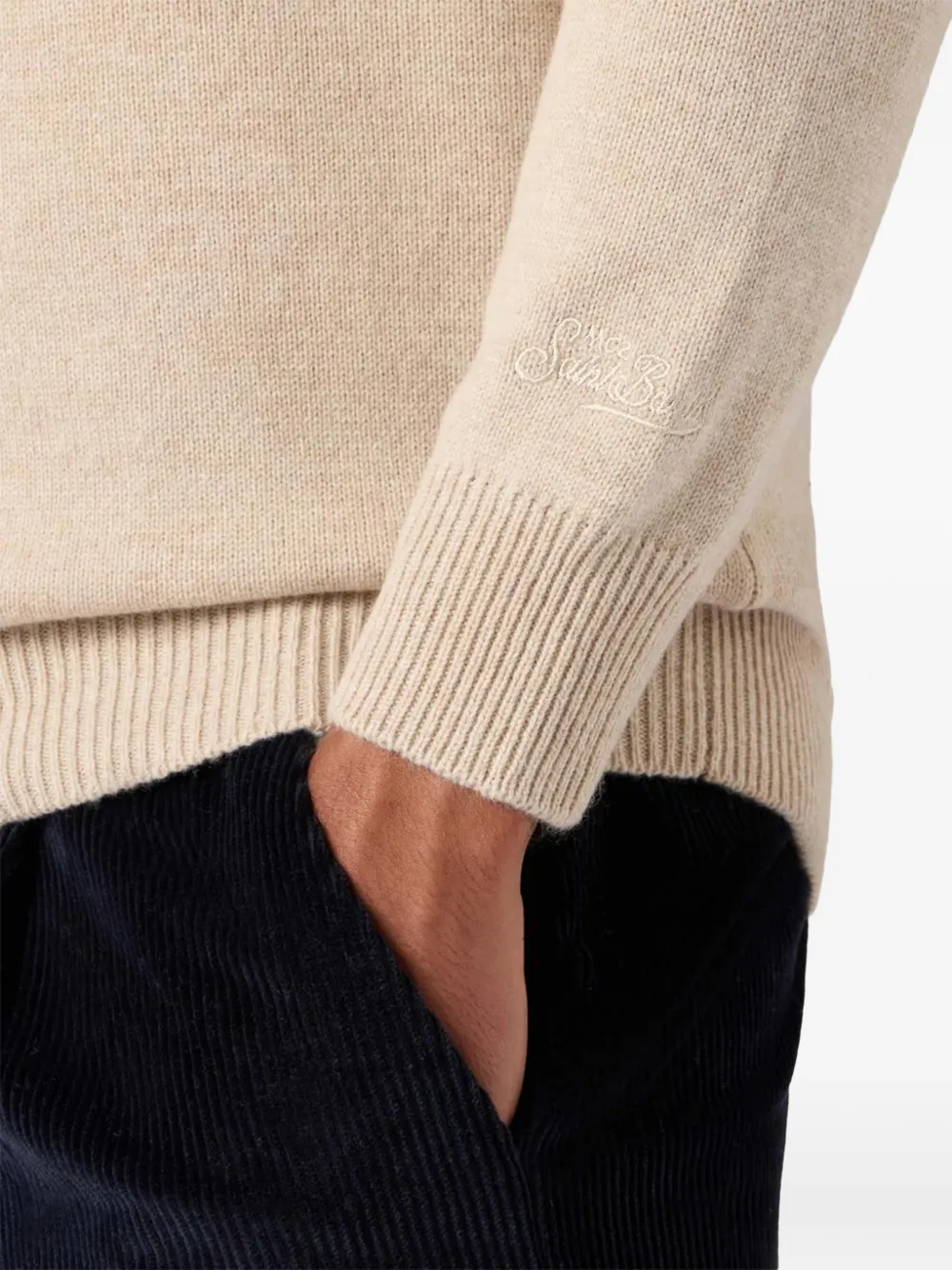 MC2 Saint Barth polo-collar sweater Beige
