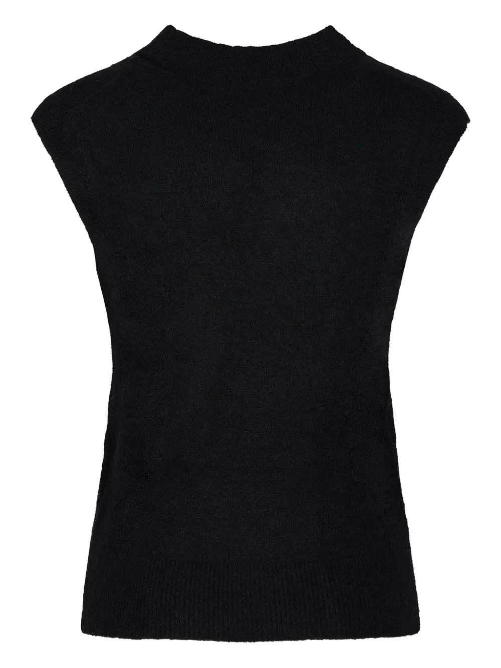 Mc2 Saint Barth V-neck Sleeveless Top In Black