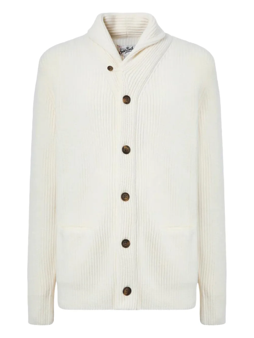 MC2 Saint Barth button ribbed cardigan | Neutrals | Image 1