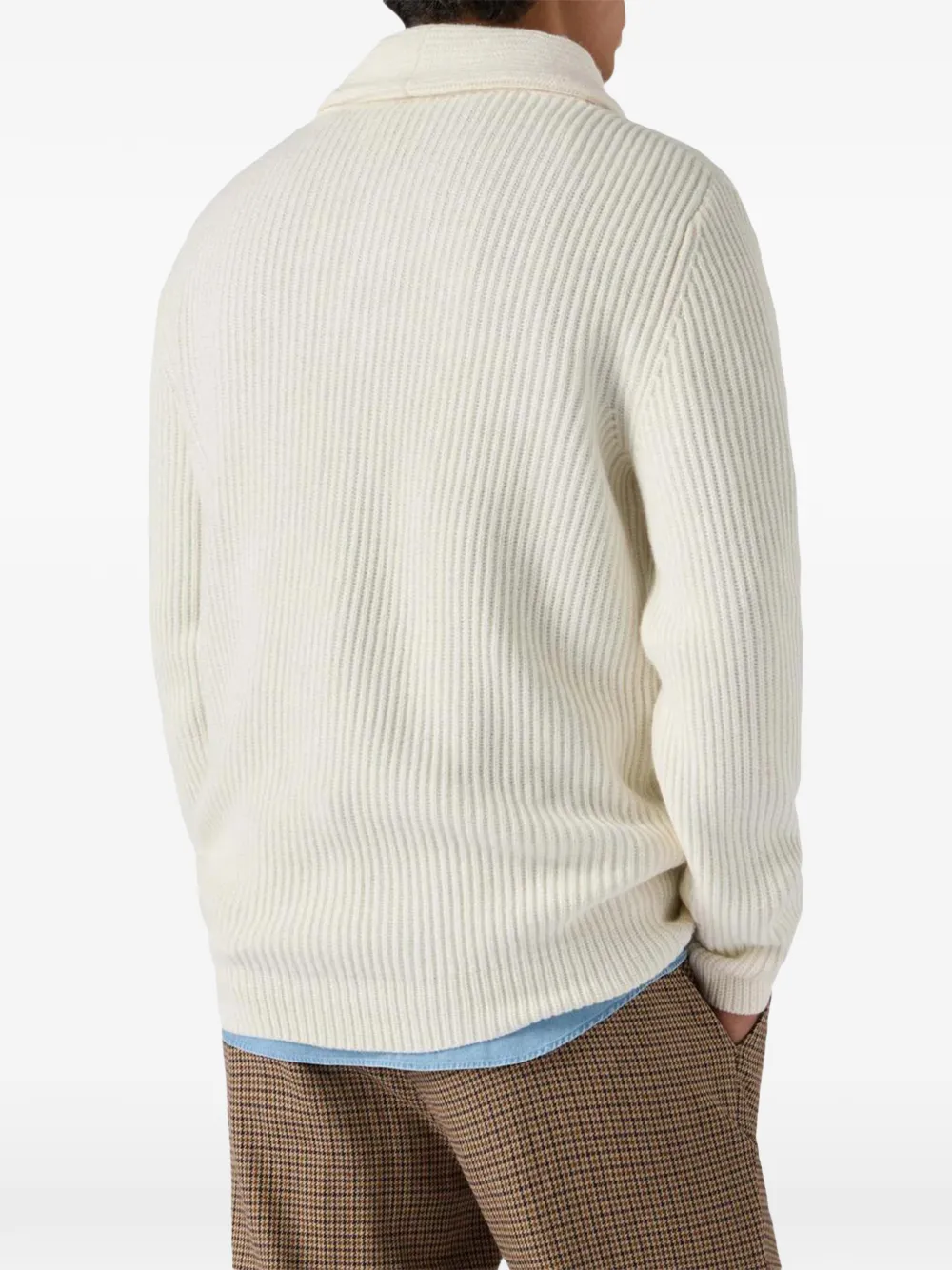 MC2 Saint Barth button ribbed cargigan Beige