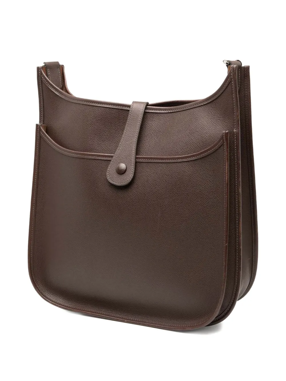 Pre-owned Hermes 2009 Epsom Evelyne Ii Gm Crossbody Bag In Brown