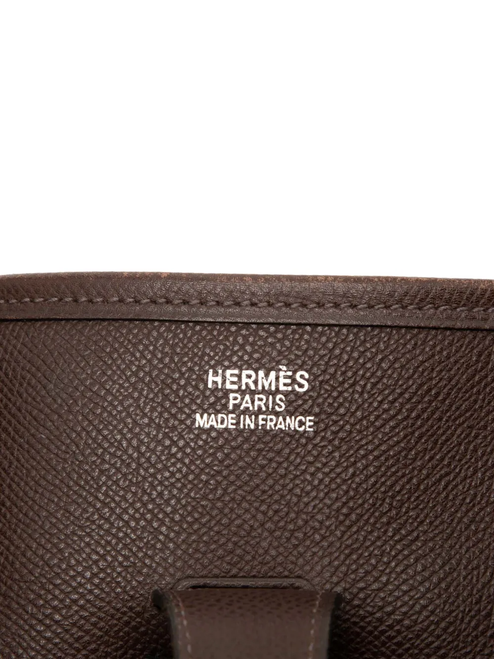 Pre-owned Hermes 2009 Epsom Evelyne Ii Gm Crossbody Bag In Brown