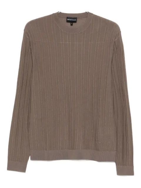 Emporio Armani textured crew-neck sweater