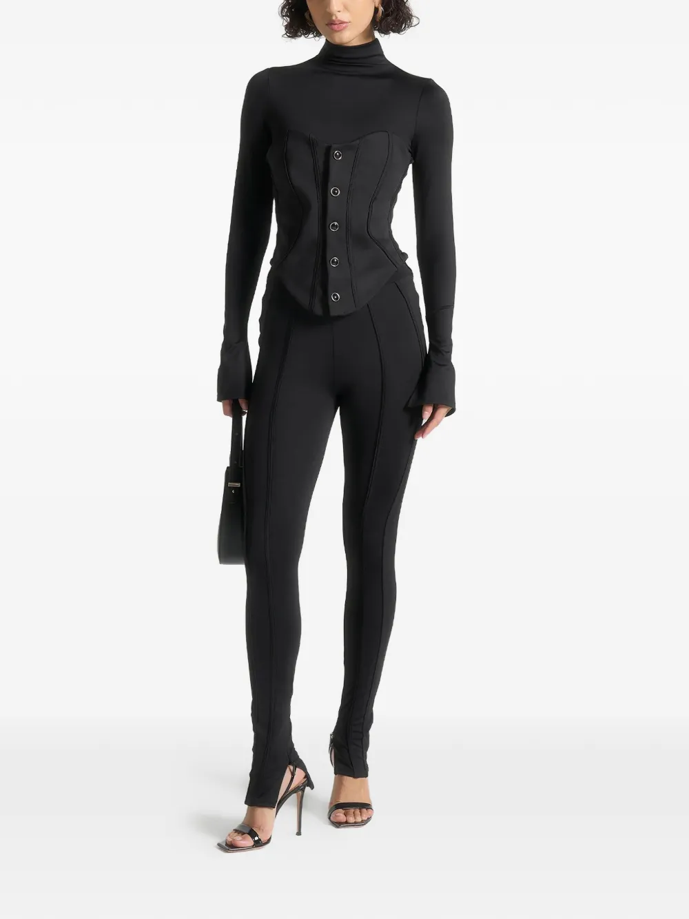 Manière De Voir corset contour jumpsuit - Zwart