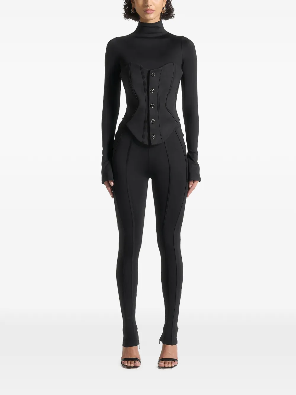 Manière De Voir corset contour jumpsuit | Black | Image 1