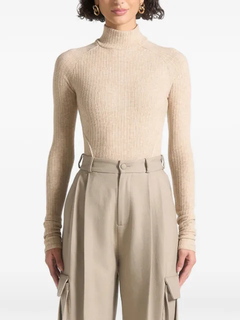 Manière De Voir ribbet top med kantning