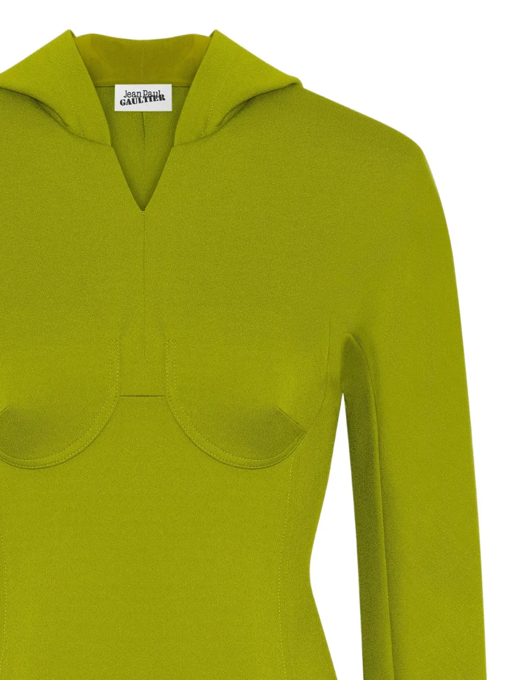 Jean Paul Gaultier hooded long-sleeves mini dress - Groen