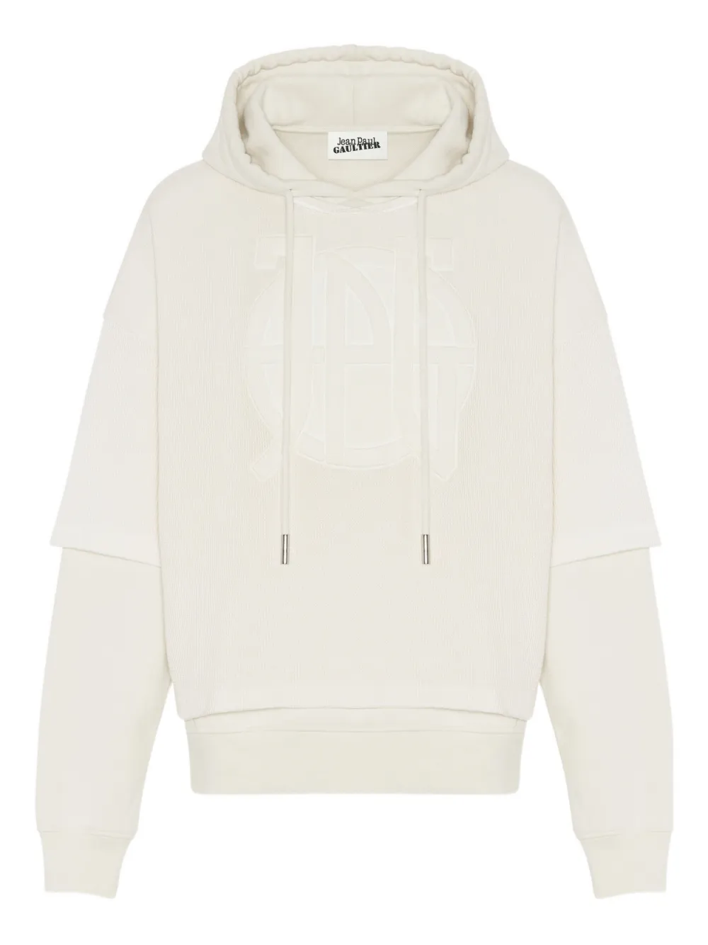 Jean Paul Gaultier Double-sleeve Hoodie In White