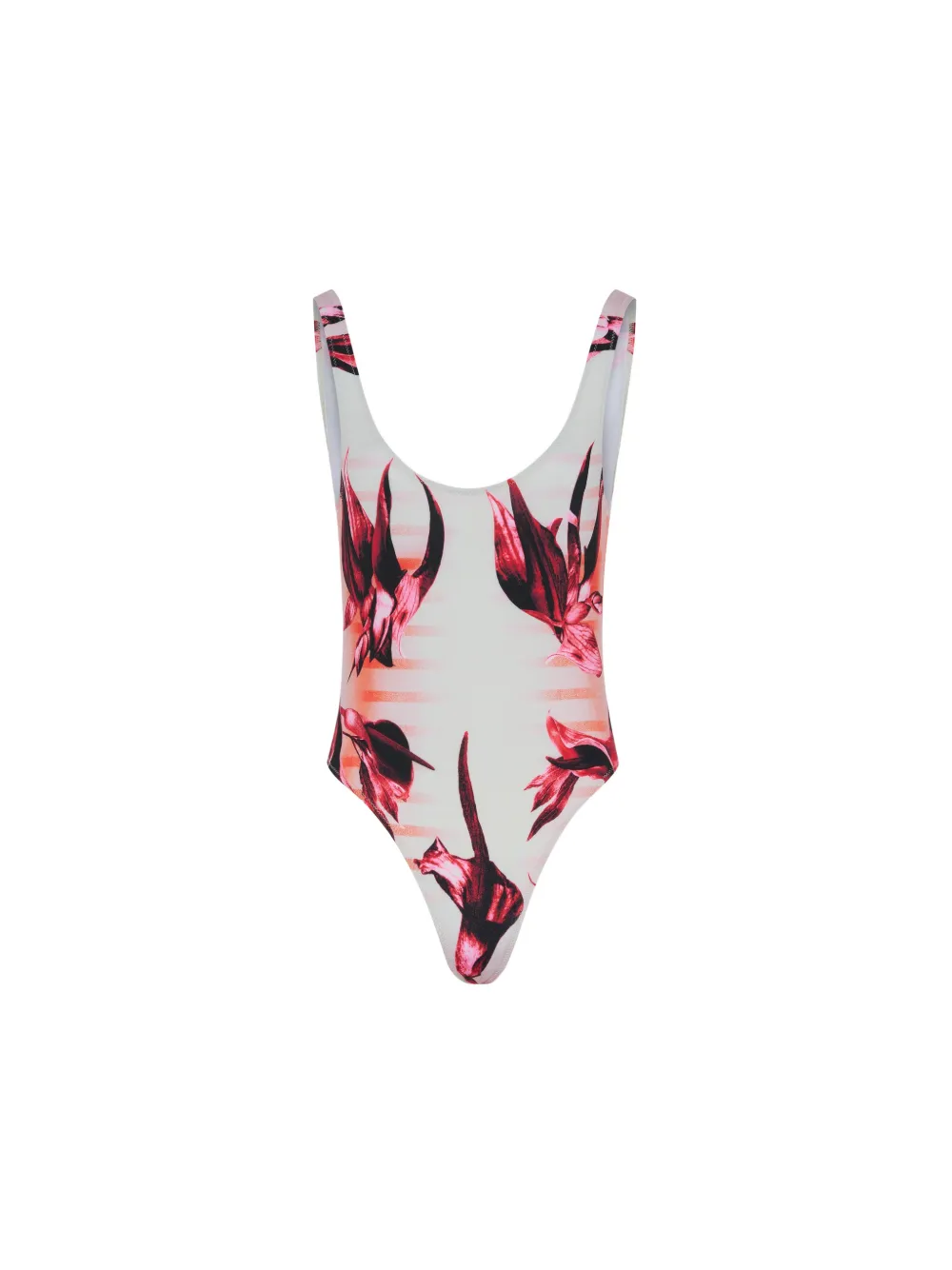 Jean Paul Gaultier Body Flowers Printed Swimsuit In Multi