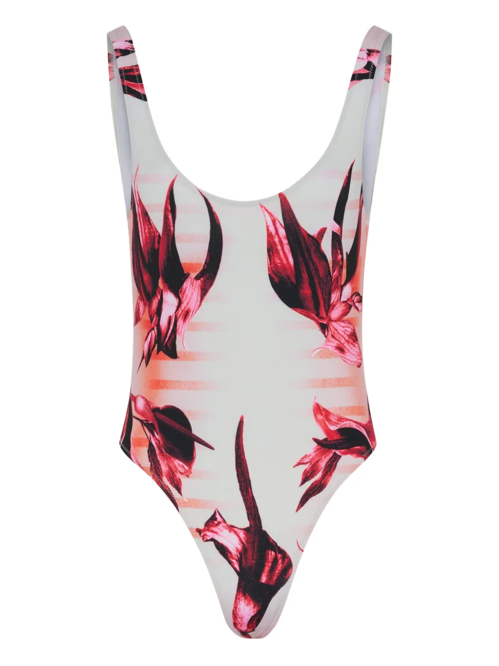 Jean Paul Gaultier Body Flowers Printed Swimsuit In Multi