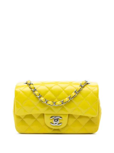 CHANEL Pre-Owned 2016-2017 Mini Rectangular Classic Patent Single Flap crossbody bag