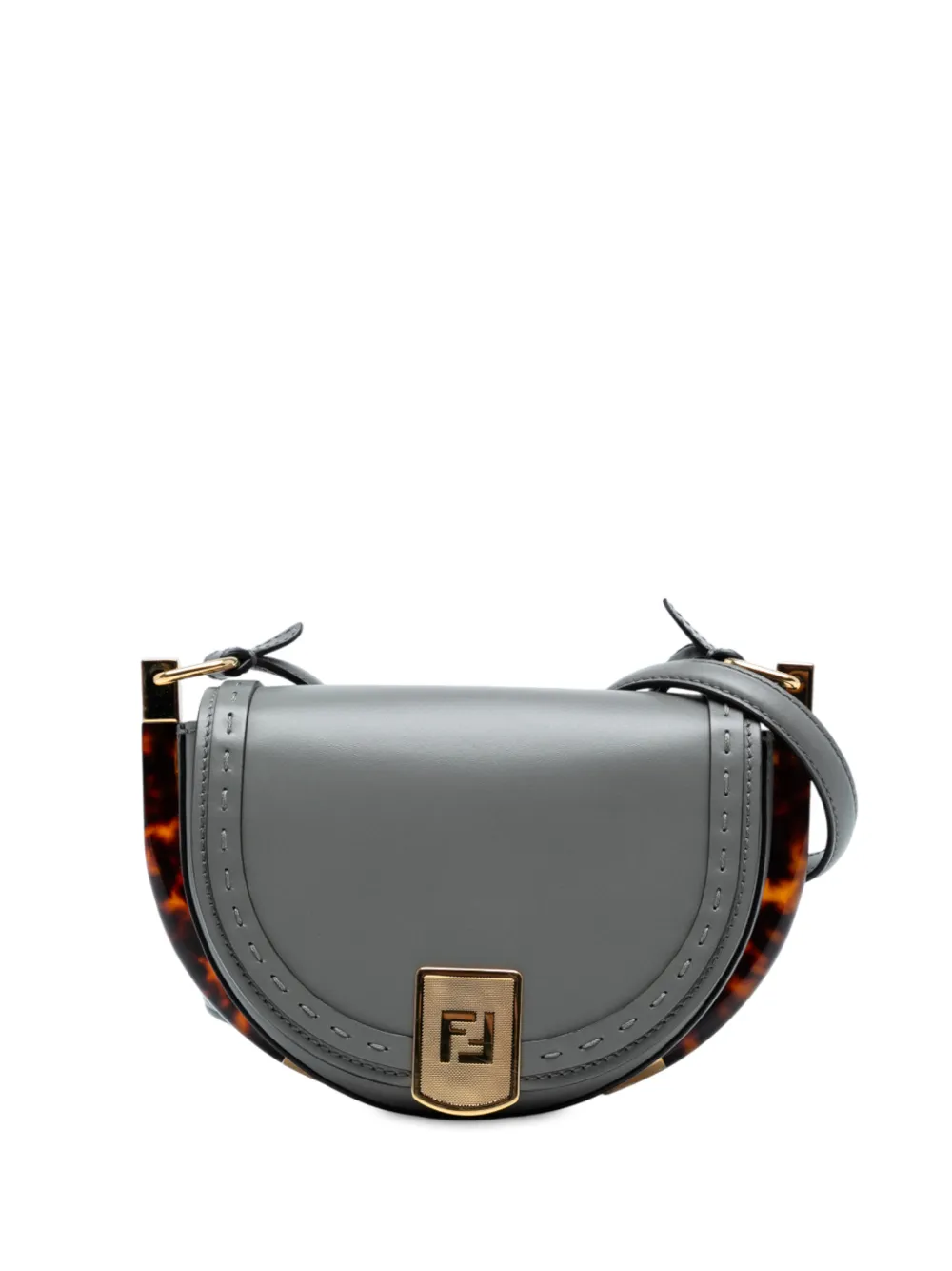 Fendi Pre-Owned Borsa a tracolla Moonlight in pelle 2010-2025 - Grigio
