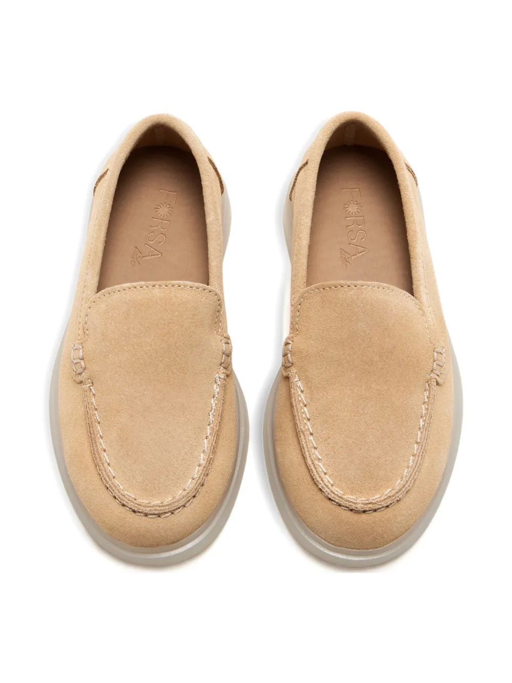 Forsa dune topstitched loafers Beige