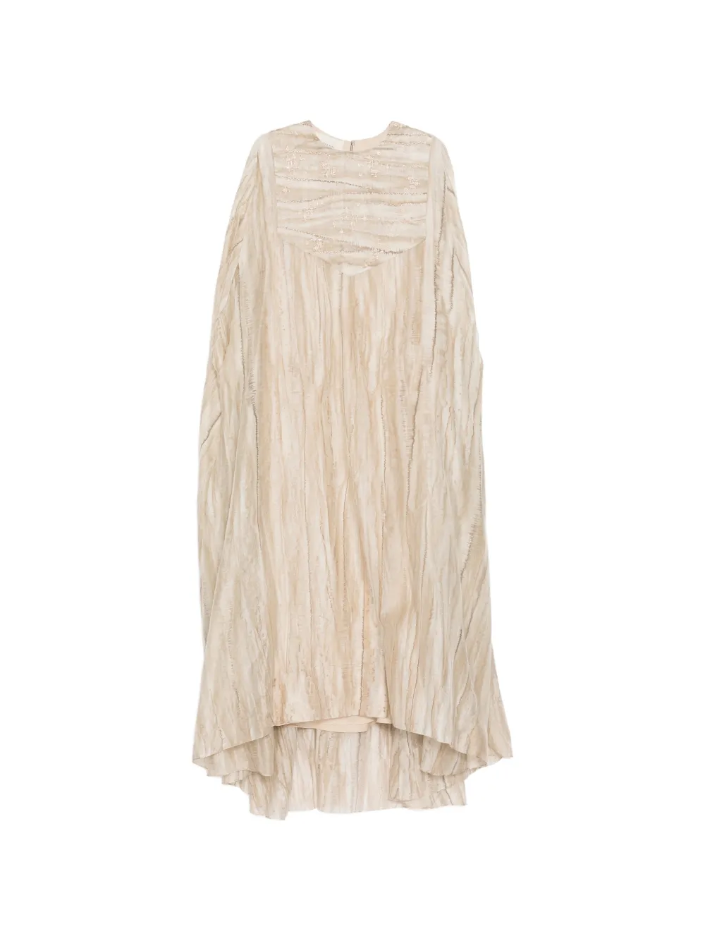 SHATHA ESSA embroidered crew neck caftan
