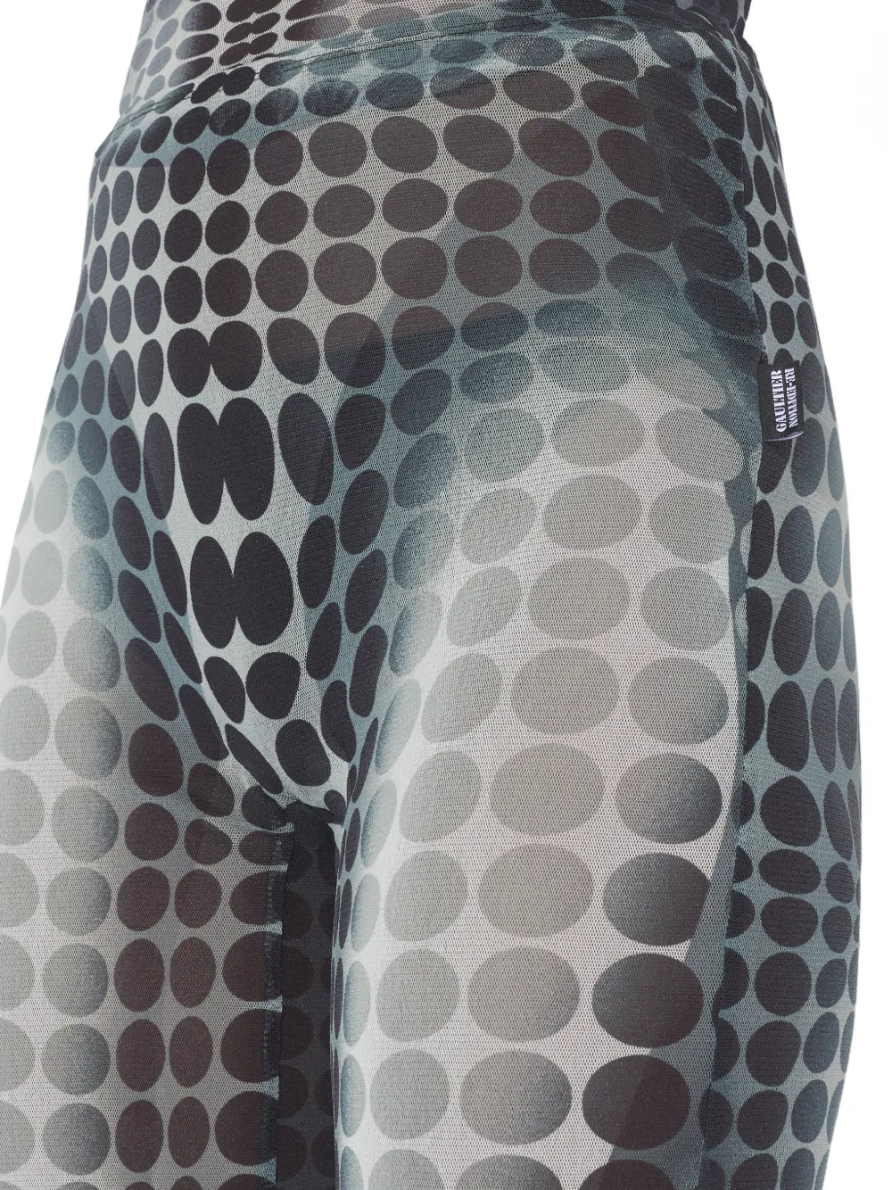 Jean Paul Gaultier Broek met elastische taille en stippen Grijs