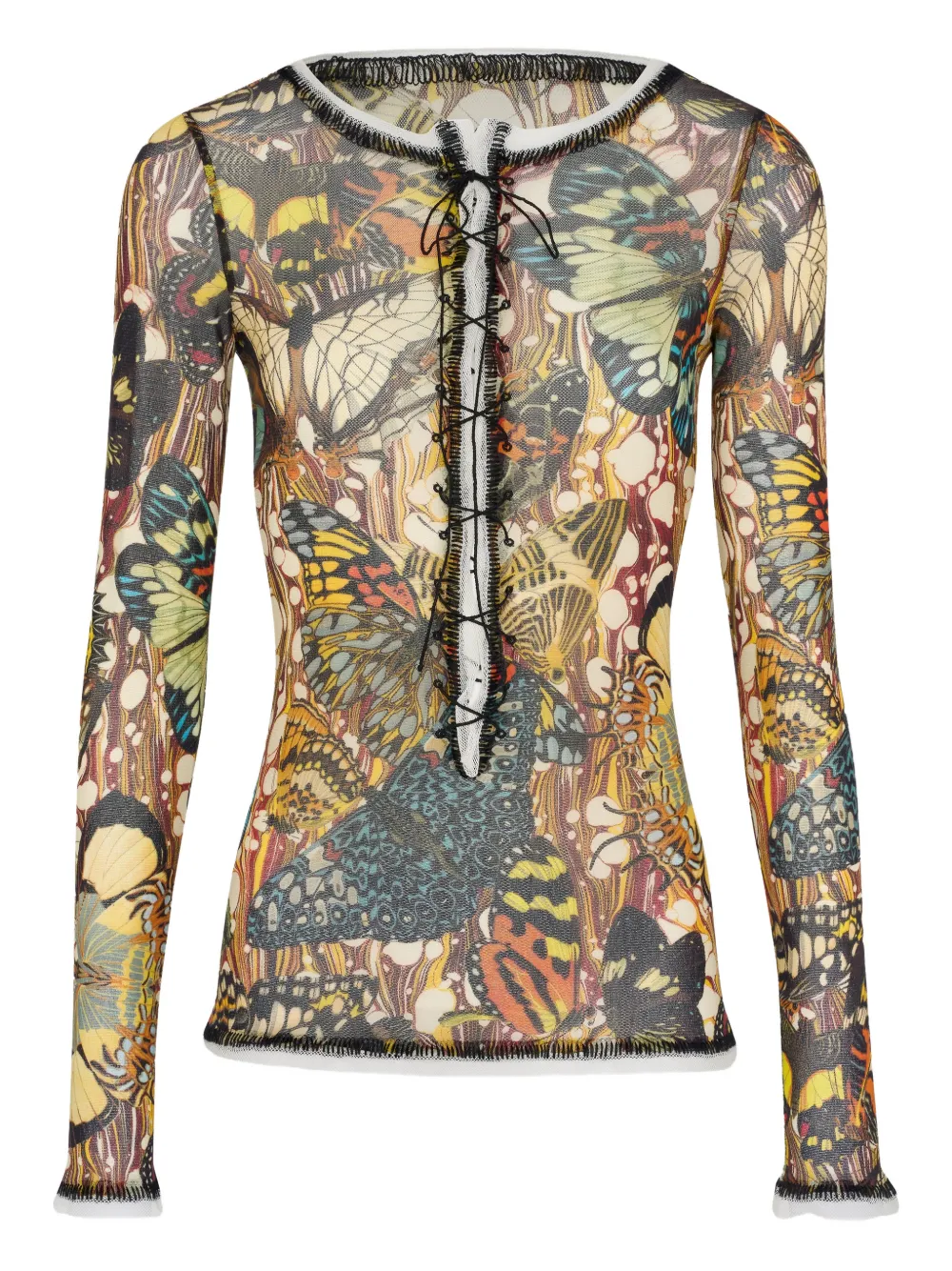 Jean Paul Gaultier Papillon Jaune lacing top | Neutrals | Image 1