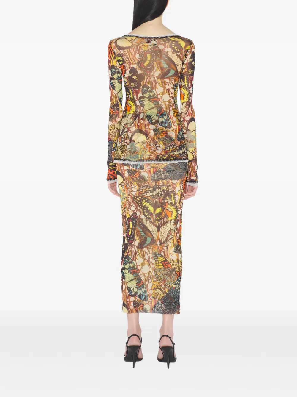  Jean Paul Gaultier Papillon Jaune Lacing Top - Neutrals 