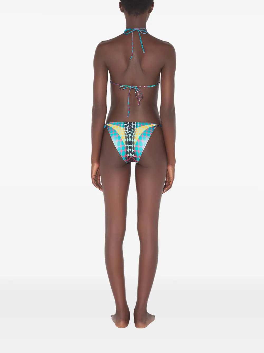 Jean Paul Gaultier Printed Tie Bikini Set In Yellow