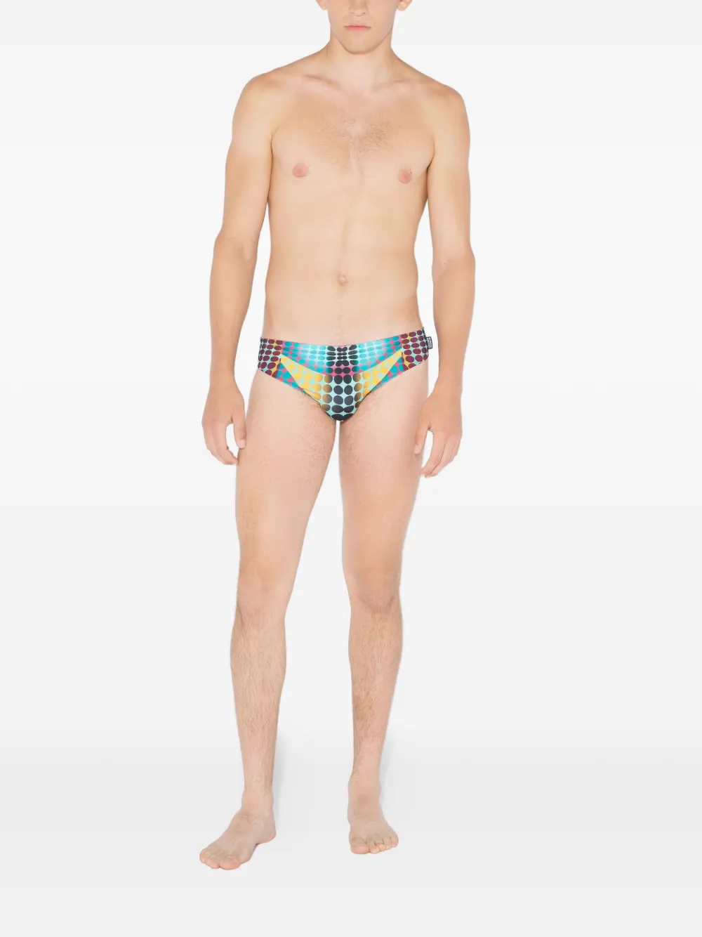 Jean Paul Gaultier Dots-printed Swim Brief In Multi