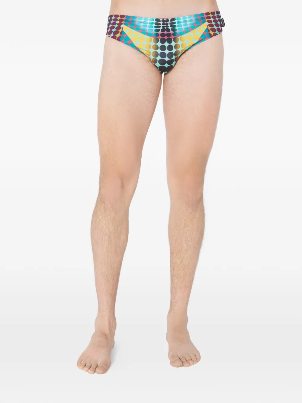 Jean Paul Gaultier Dots-printed Swim Brief In Multi