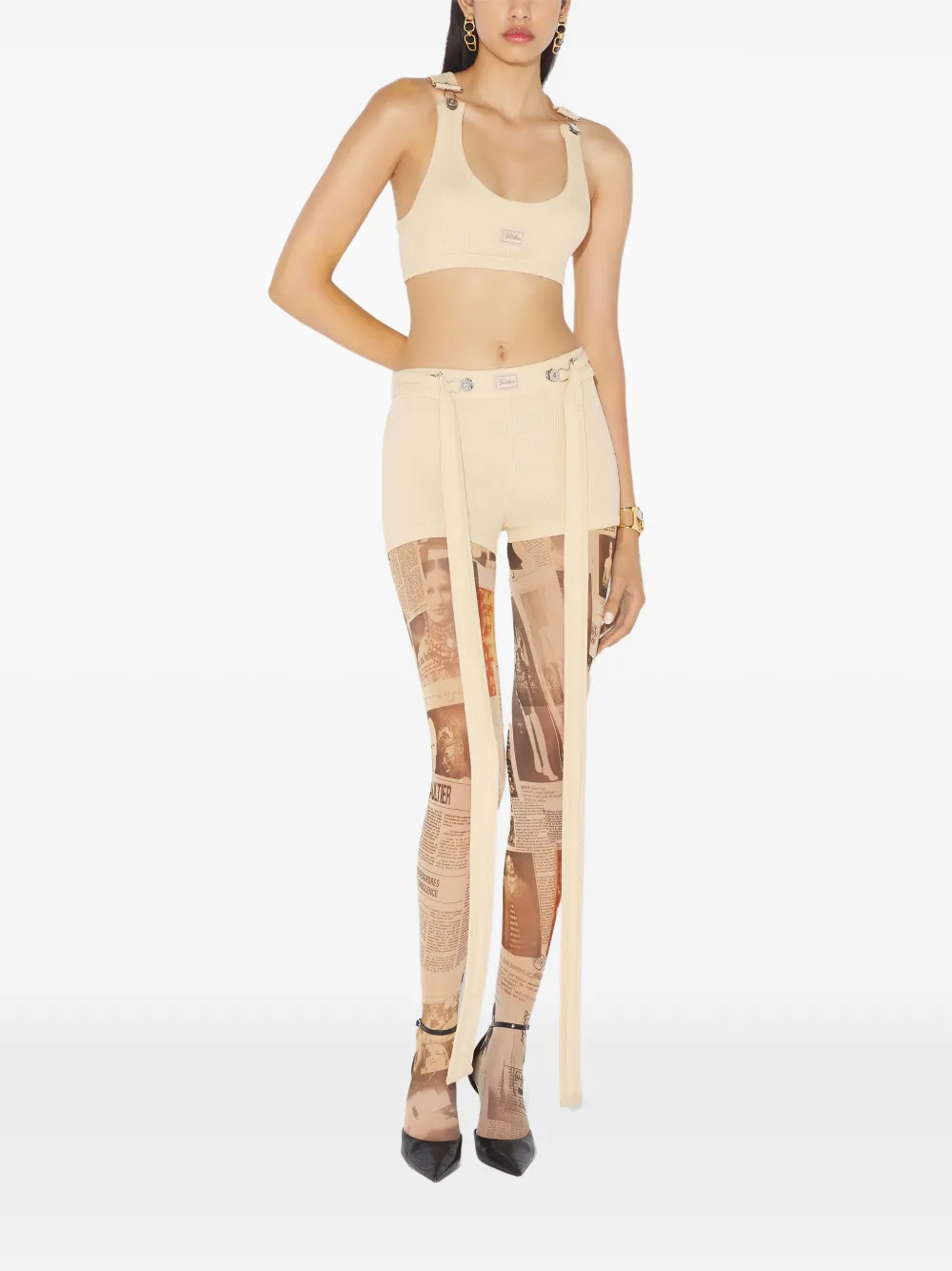 Jean Paul Gaultier top de canalé con hebilla | Chalecos y camisetas | Image 2