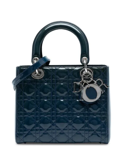 Christian Dior Pre-Owned 2015 Medium Patent Cannage Lady Dior satchel