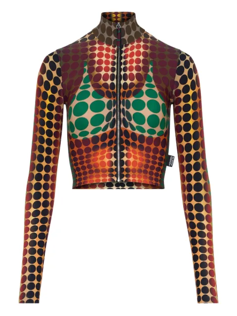 Jean Paul Gaultier top cuello de tortuga y cierre