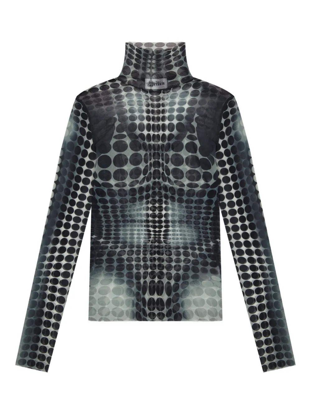 Jean Paul Gaultier Top a collo alto con maniche lunghe - Grigio