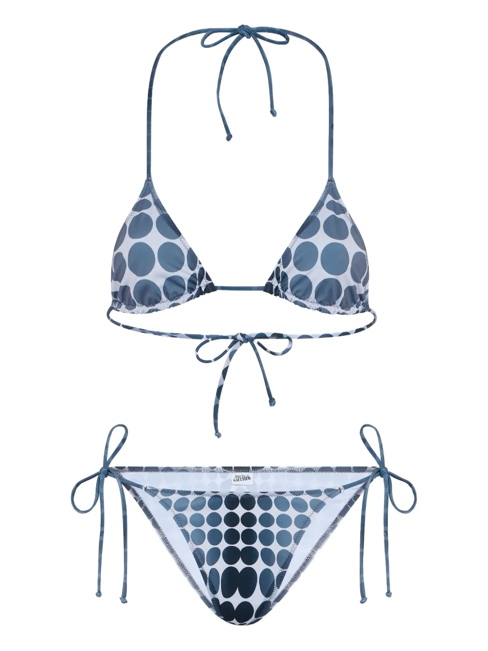 Jean Paul Gaultier Dots-print Tie Bikini Set In Multi