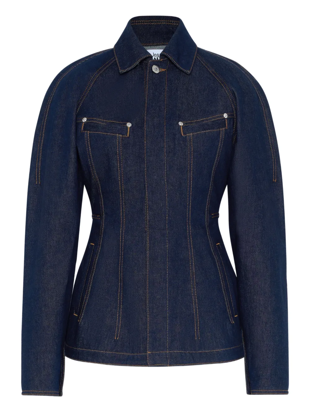 Jean Paul Gaultier veste en jean à épaulettes - Bleu