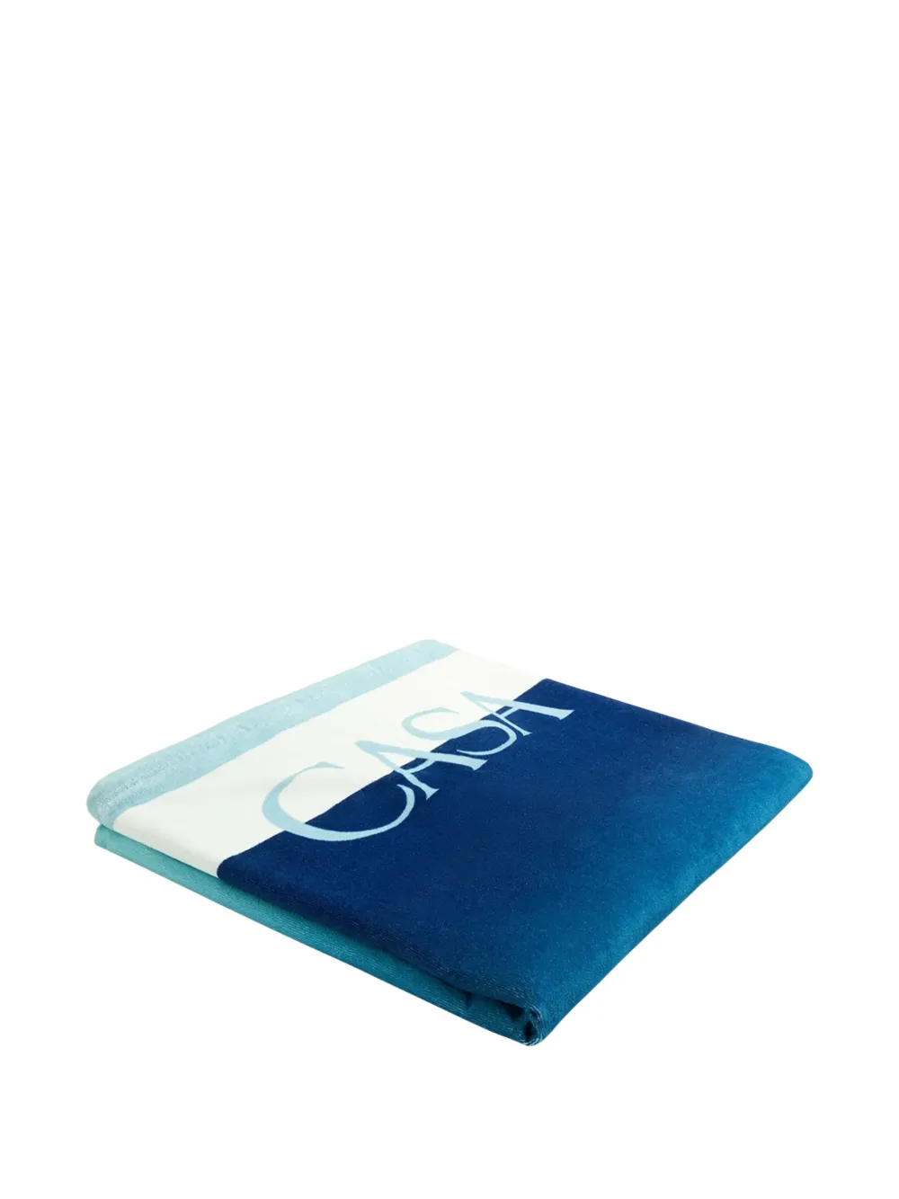 Casablanca Gradient-pattern Logo Beach Towel (100cm X 190cm) In Blue