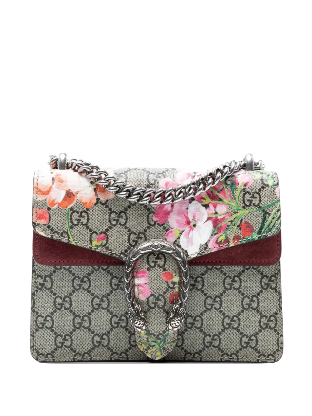 Gucci Pre-Owned 2016-2025 Small GG Supreme Blooms Dionysus crossbody bag - Marrone