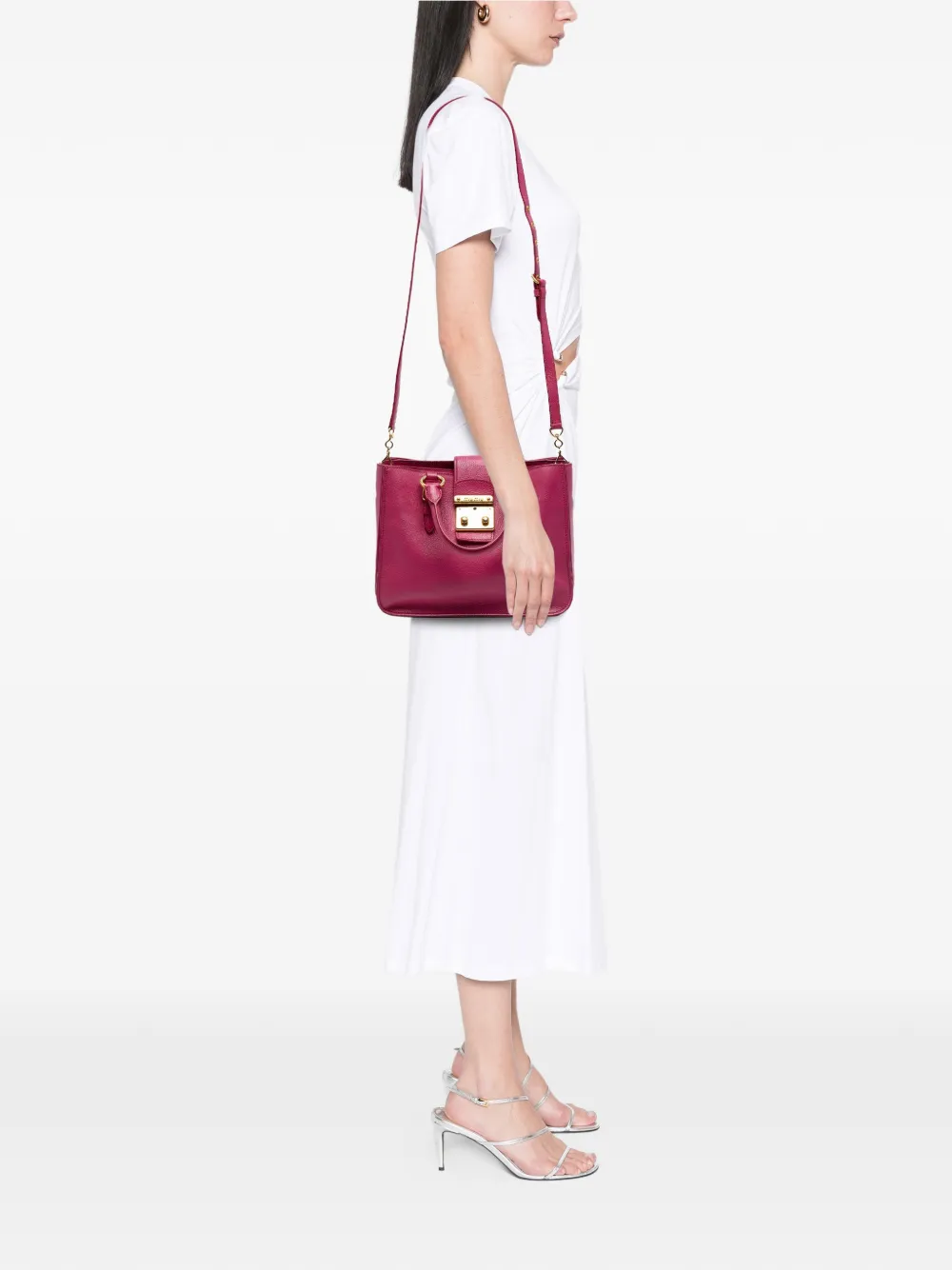Miu Miu Pre-Owned 2010-2025 Goatskin Madras satchel | Pre-Owned | Image 2