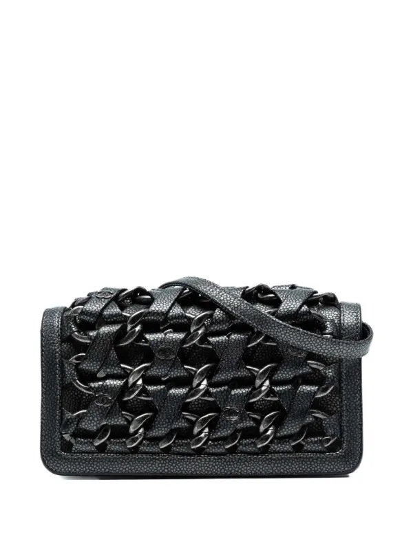 CHANEL Pre-Owned 2012-2013 ココマーク メタリック キャビア 