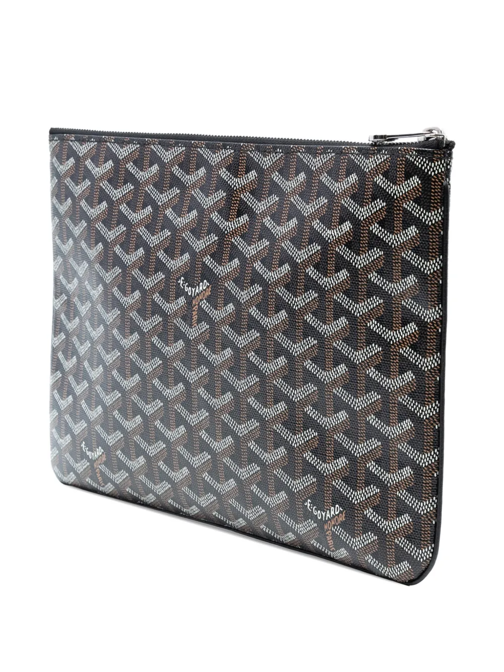 Pre-owned Goyard 2015 Ine Senat Mm Clutch Bag In Black