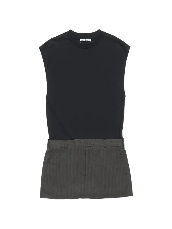 Acne Studios Layered Short Dress in Black