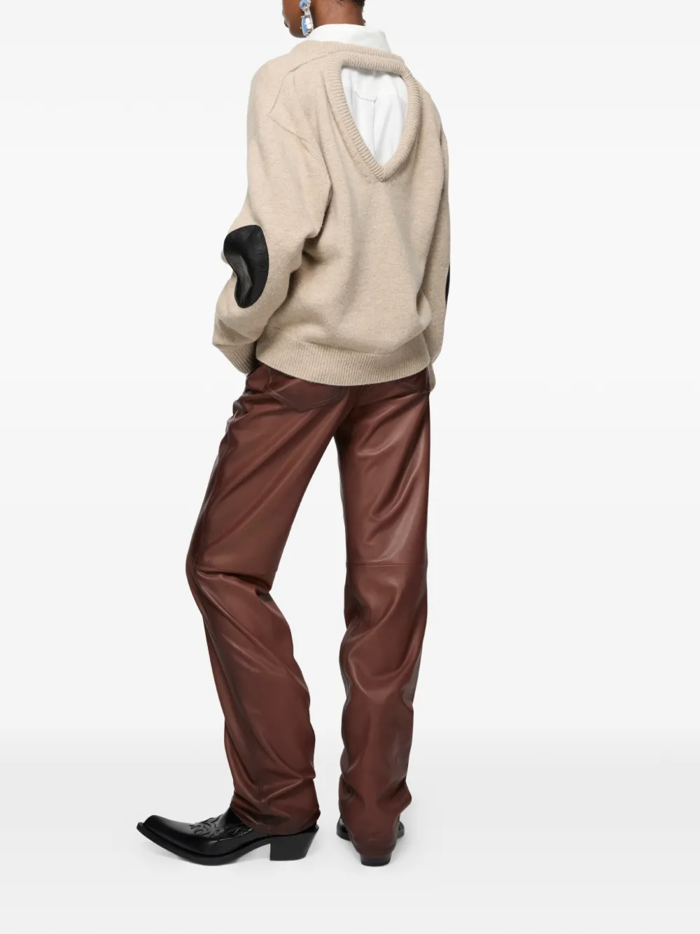 Acne Studios Pull à Col V - Tons Neutres 