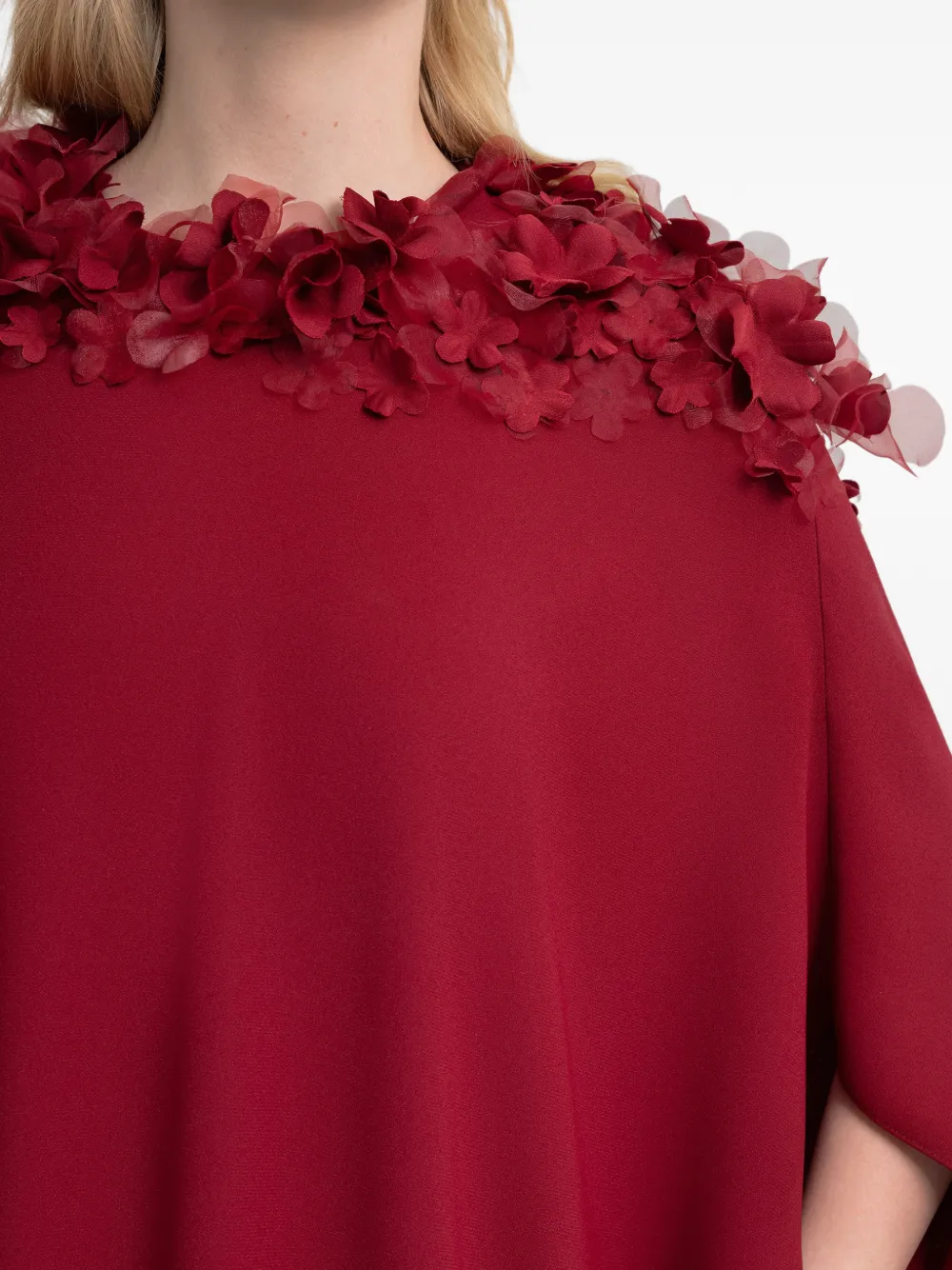 Gemy Maalouf Tuniekjurk verfraaid met bloemen Rood