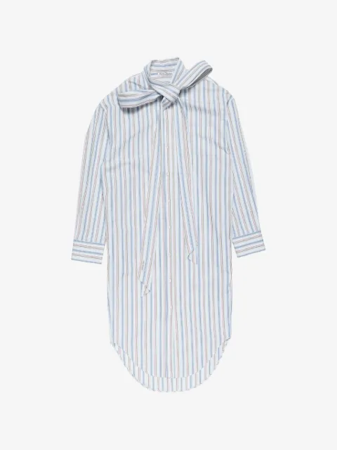 Acne Studios striped-pattern tie midi dress