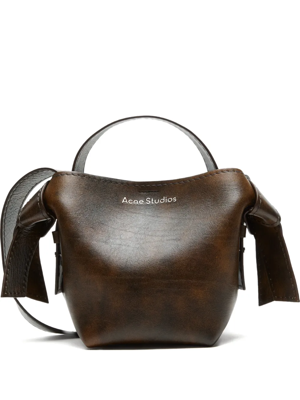 Acne Studios Mini Musubi Shoulder Bag In Brown