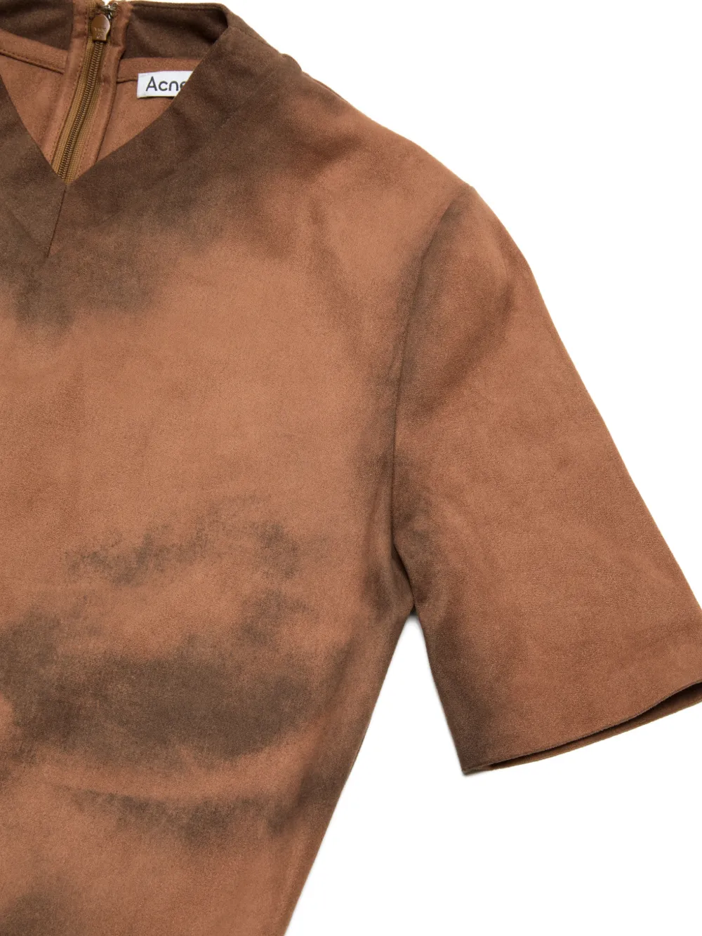 Acne Studios Trompe-l'oeil suède jurk Bruin