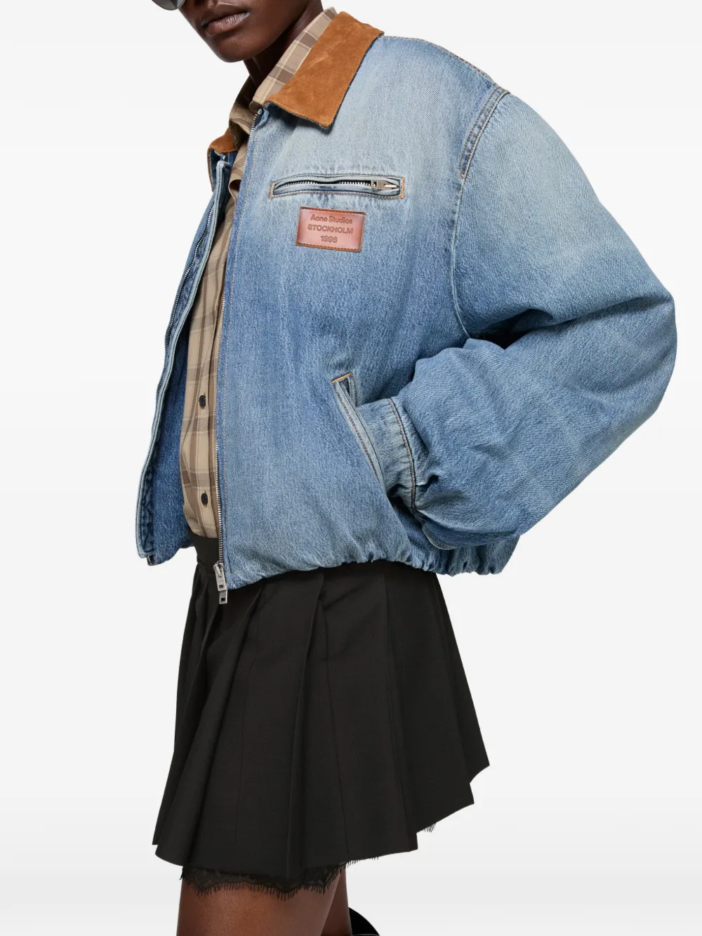 Acne Studios レース プリーツ ミニスカート | ブルー | FARFETCH JP