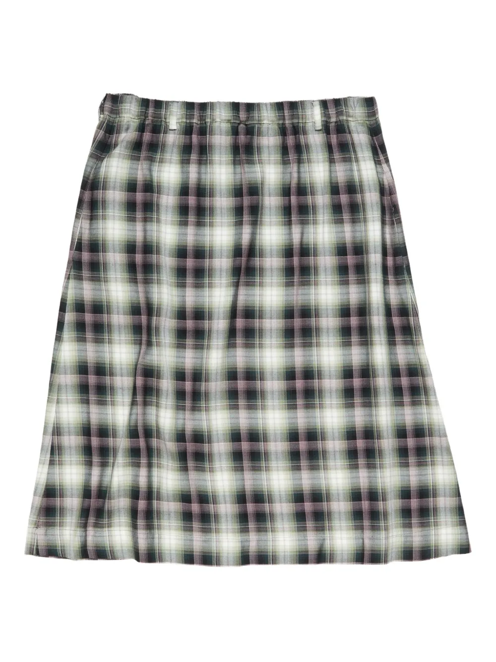 Acne Studios plaid midi skirt - Nero