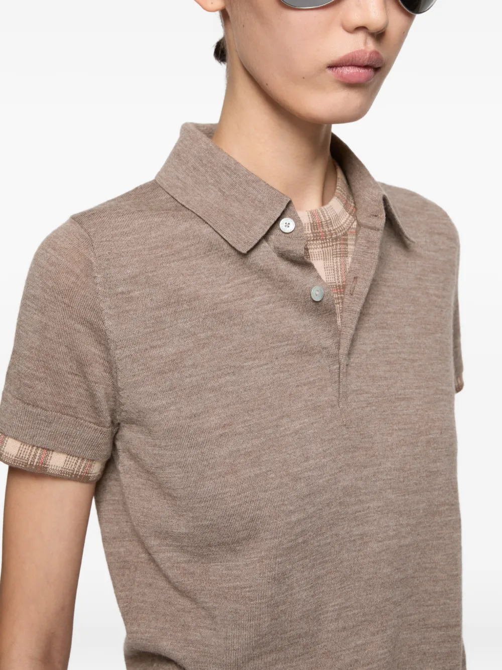 Acne Studios チェック ポロシャツ | ニュートラル | FARFETCH JP