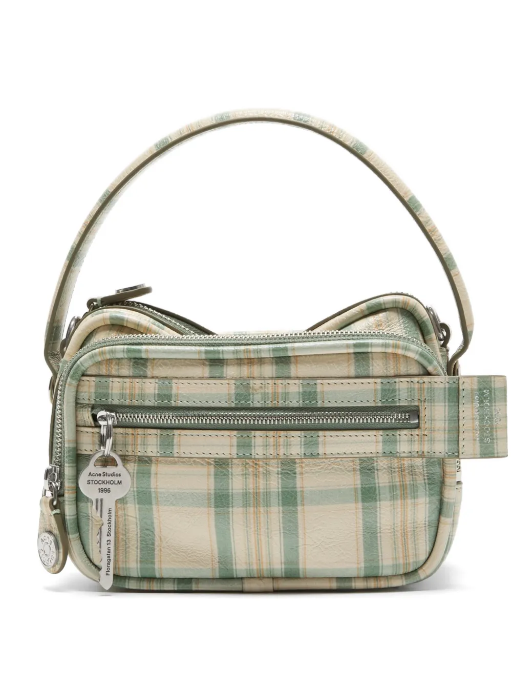 Acne Studios check-print leather cross body bag - Toni neutri